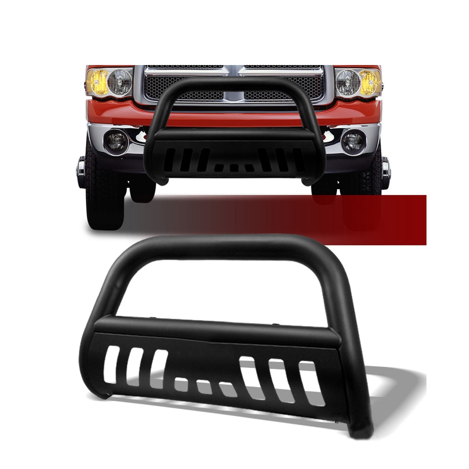 GTRacers Matte Black Bull Bar Bumper Guard For 2006-2010 Ford Explorer / Sport Trac
