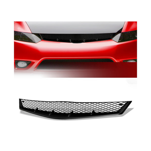 Matte Black For 2006-2008 Honda Civic Coupe T-R Mesh Front Grill Bumpe ...
